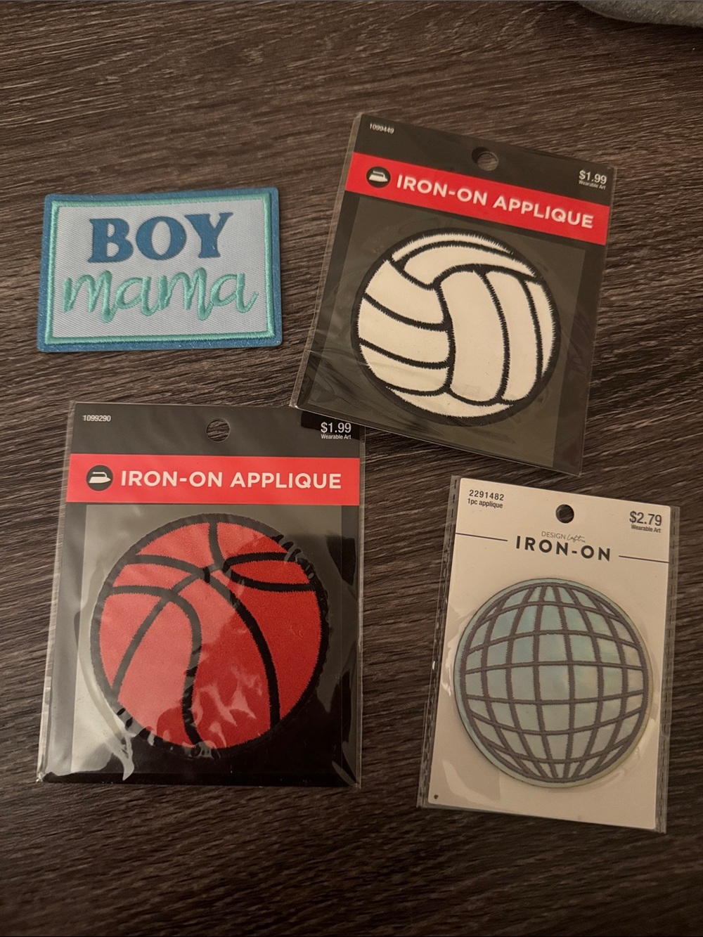 Iron-On Sports Patches / boy mama / disco ball